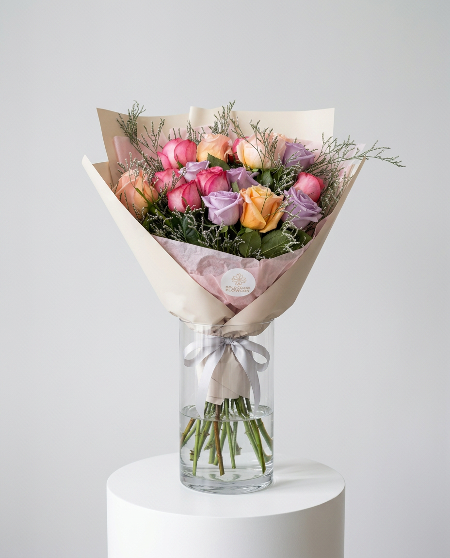 Colorful Rose Garden Bouquet