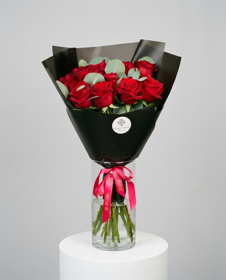 One Dozen Red Rose Bouquet