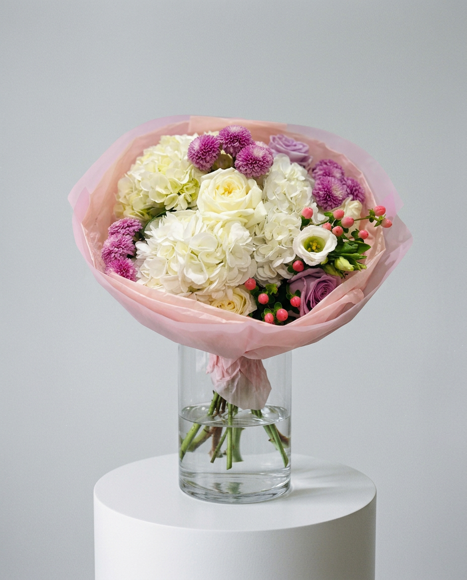 Hydrangea & Rose Garden Bouquet