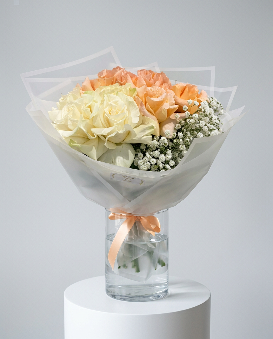 Peach Dream Rose Bouquet