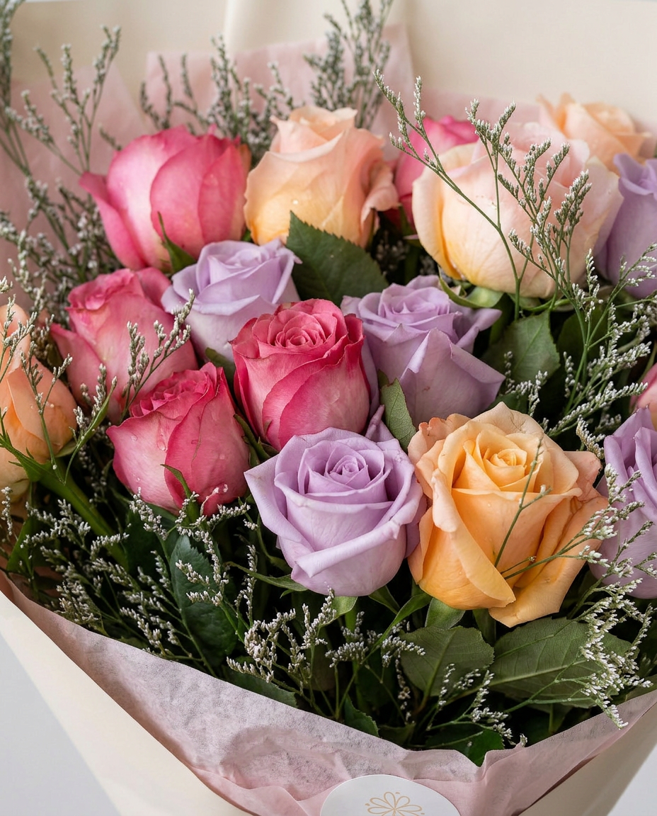 Colorful Rose Garden Bouquet