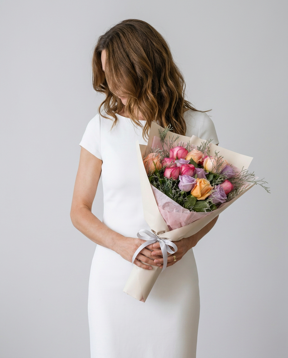 Colorful Rose Garden Bouquet