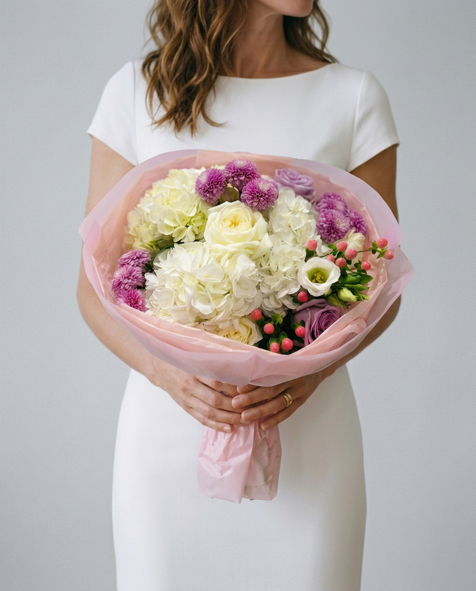 Hydrangea & Rose Garden Bouquet