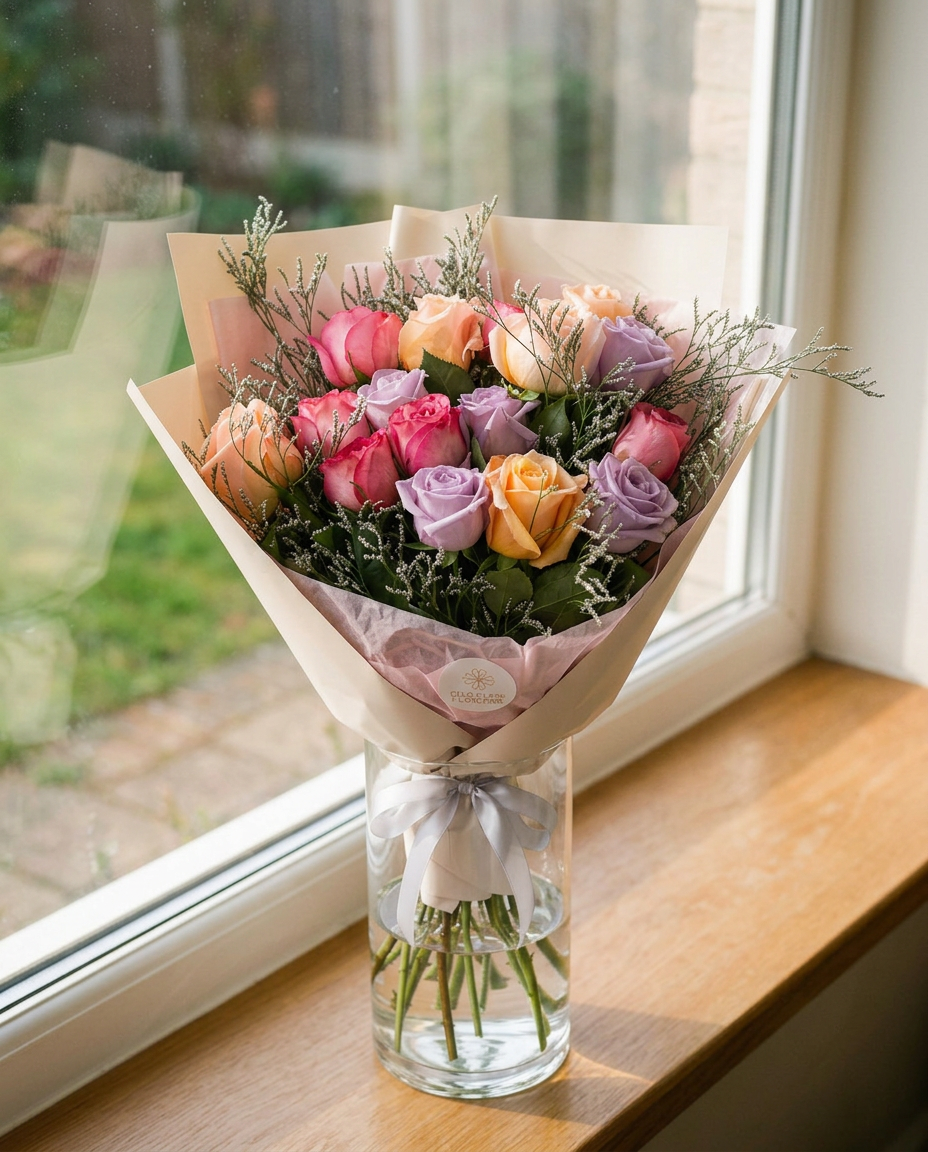 Colorful Rose Garden Bouquet