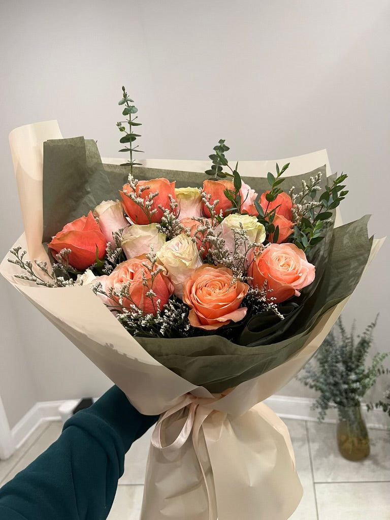 Peach Rose Mix Bouquet