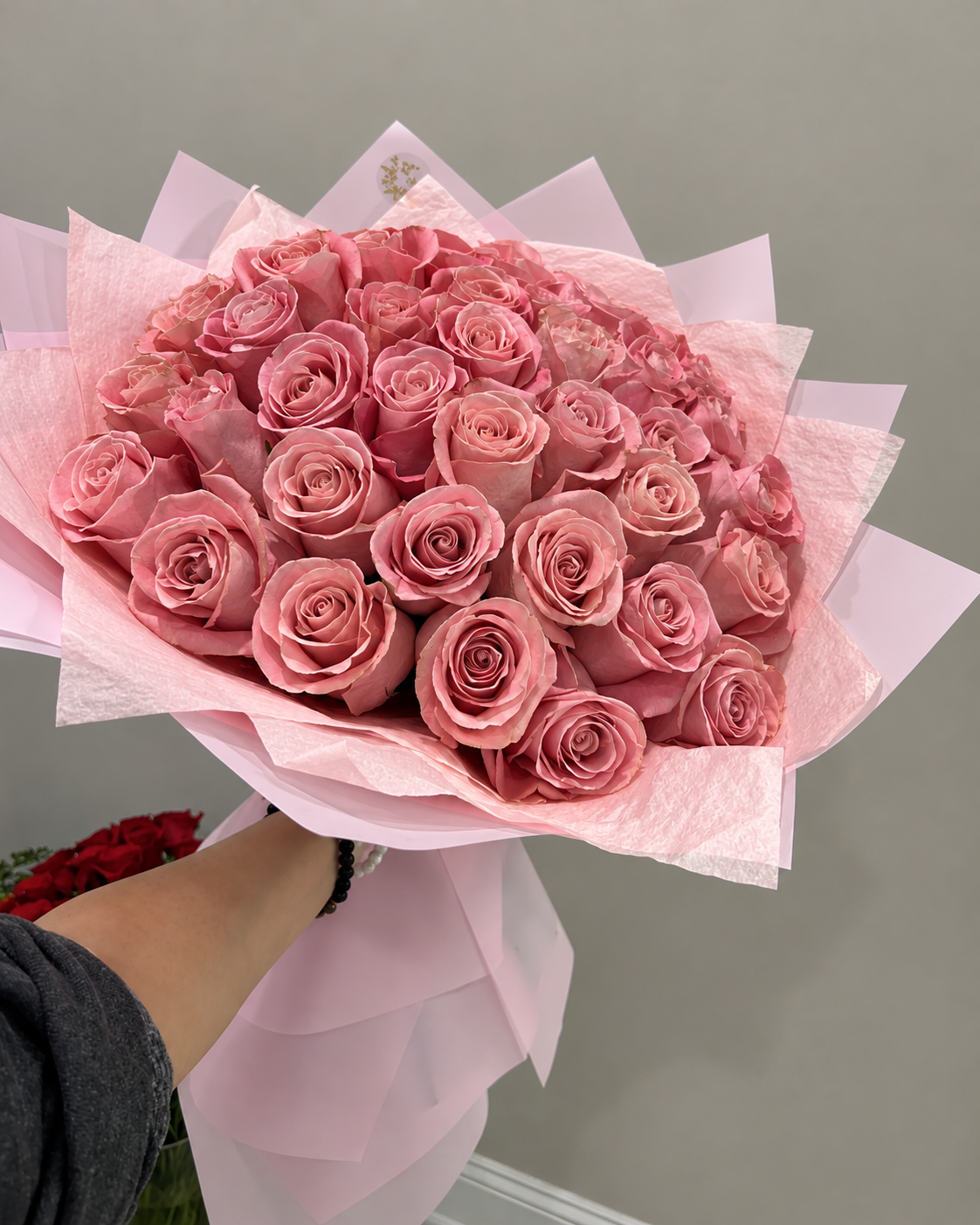 50 Pink Roses Luxury Bouquet