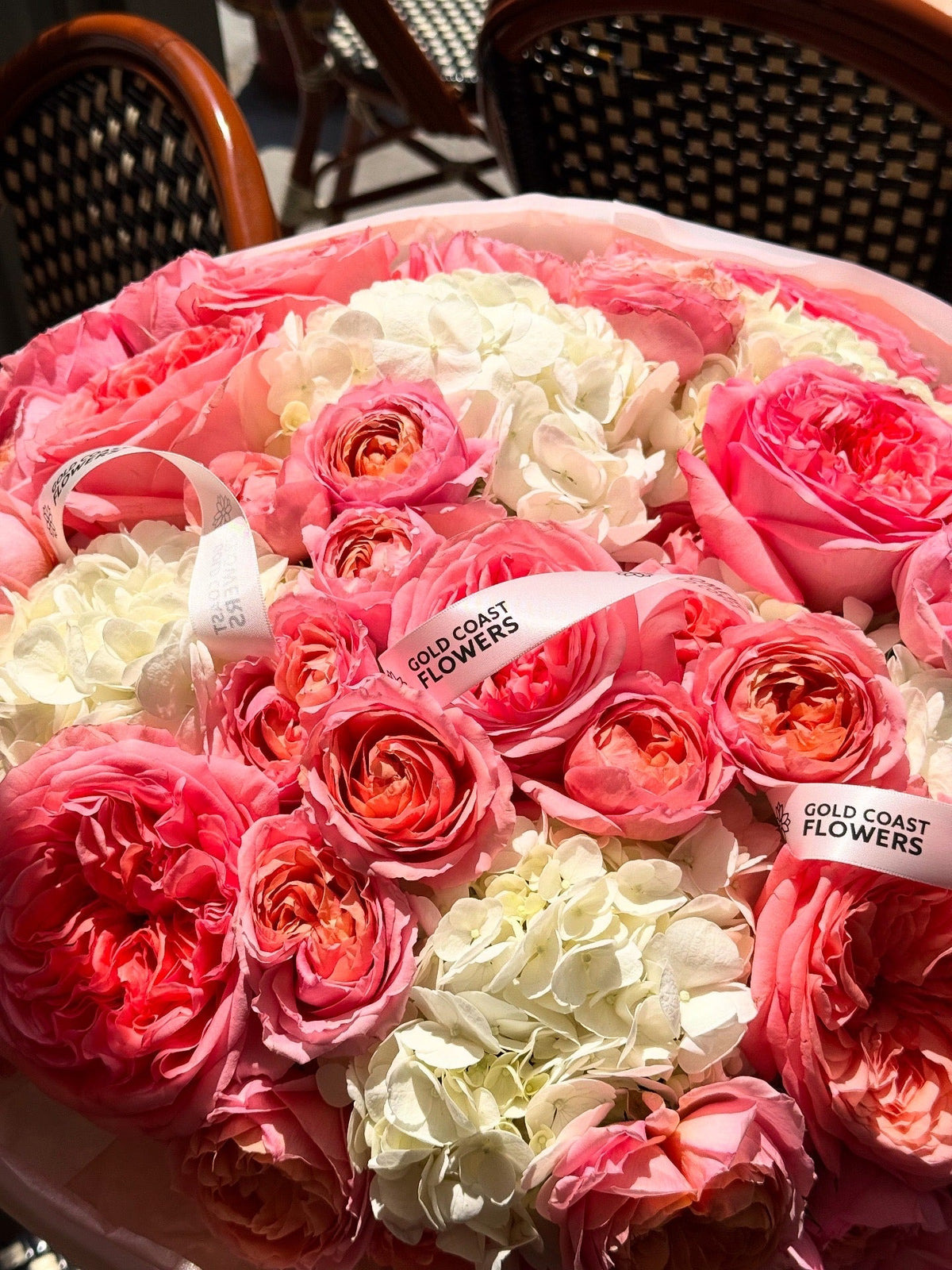 Blush Romance Garden Rose Bouquet