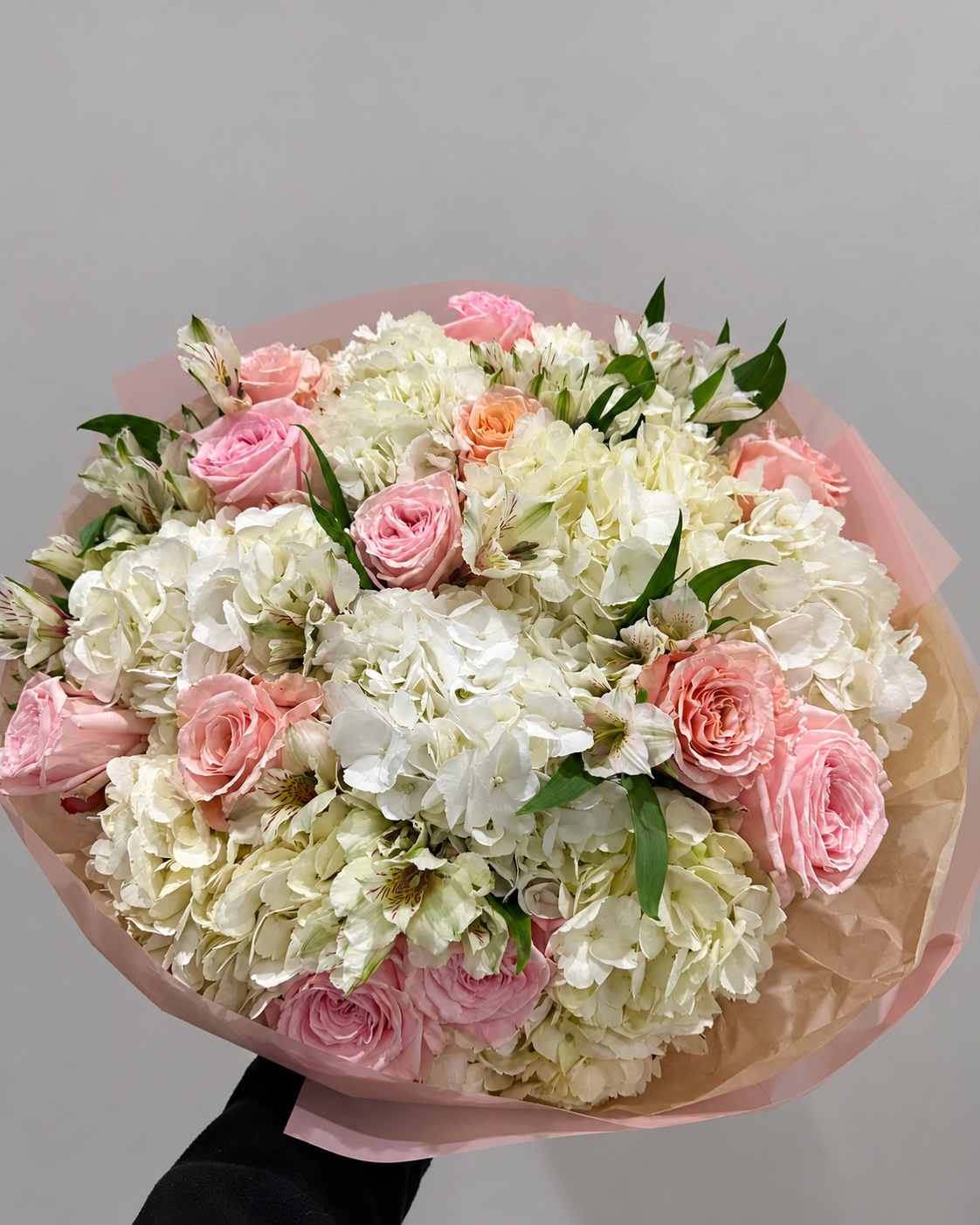 Ivory Blush Hydrangea Bouquet
