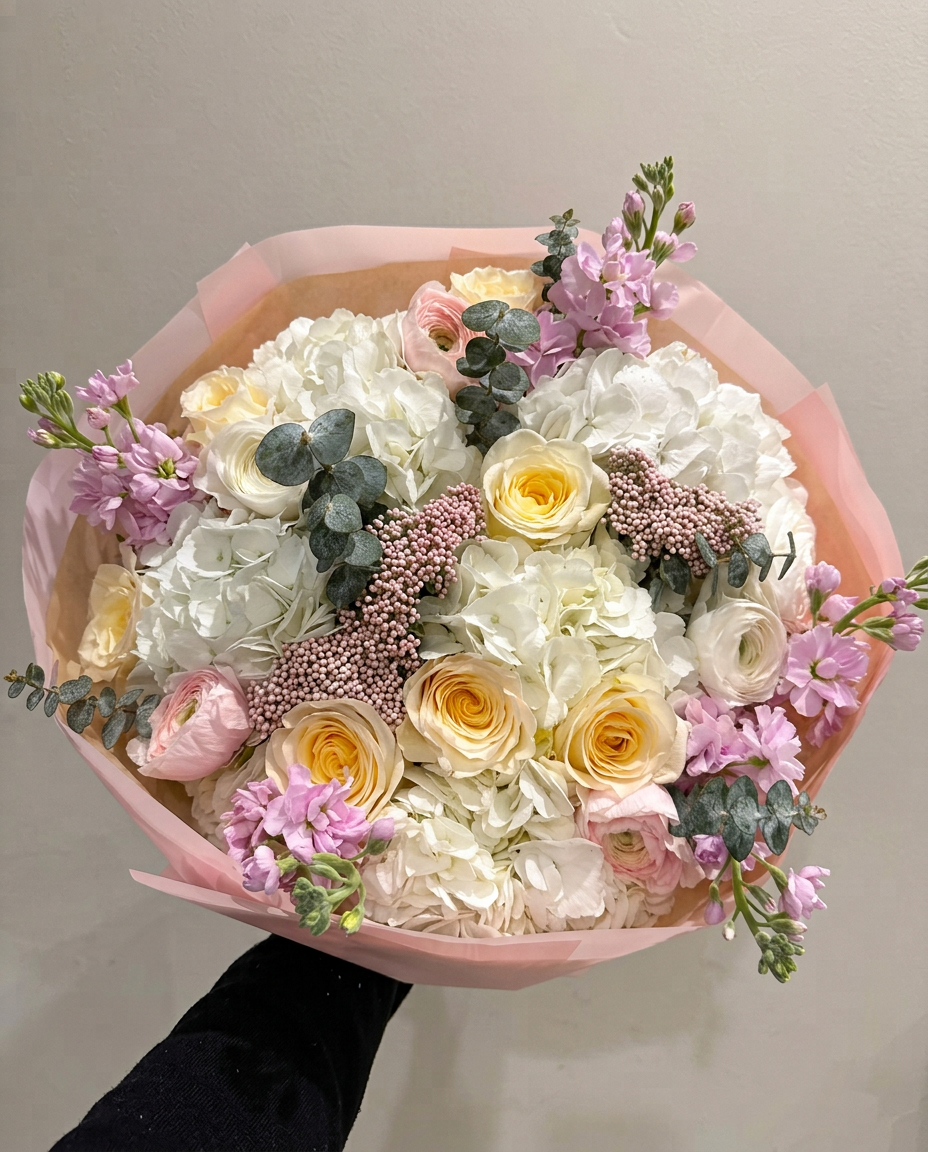 Pearl Garden Hydrangea Bouquet