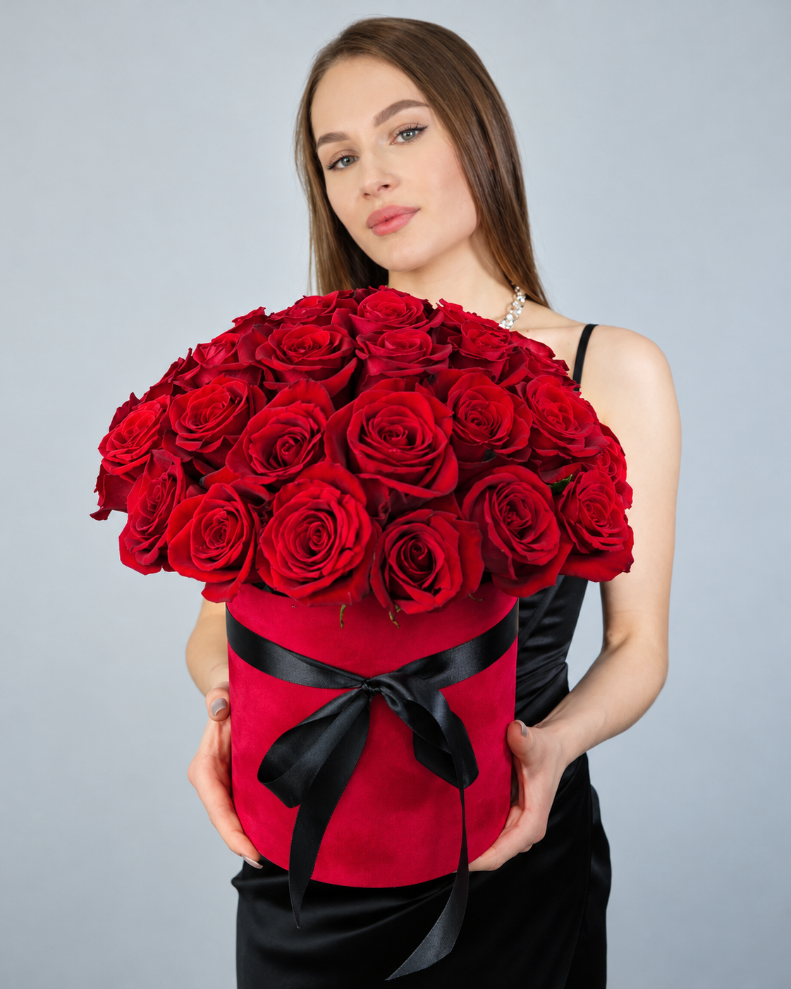 Signature Red Rose Box Arrangement