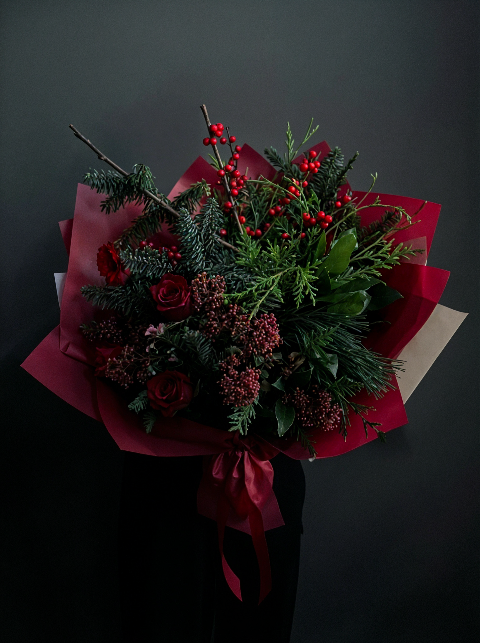Midnight Evergreen Bouquet