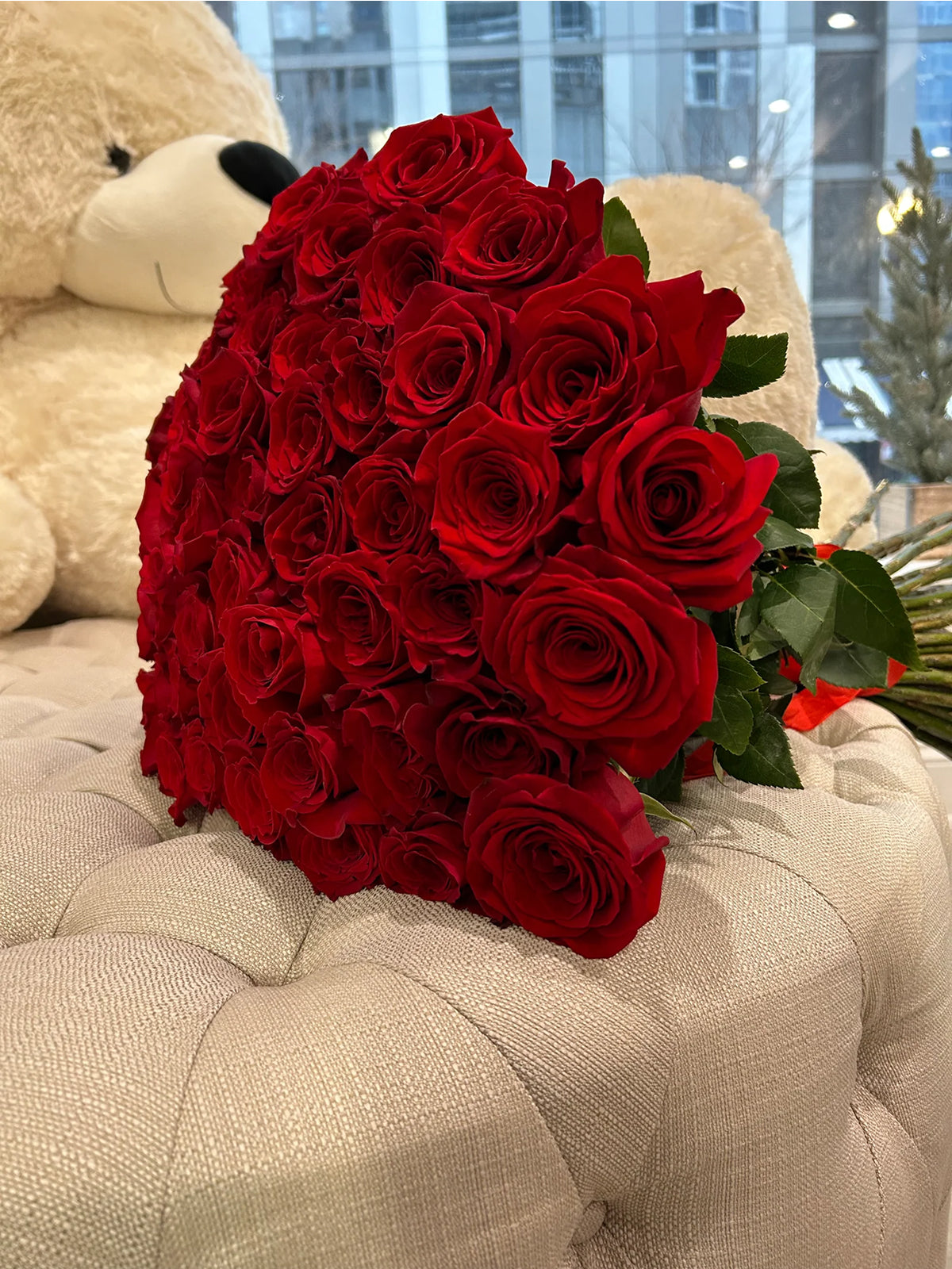 50 long stem roses rose arrangement by Gold Coast Flowers in Chicago