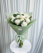 Ivory Signature White Rose Bouquet