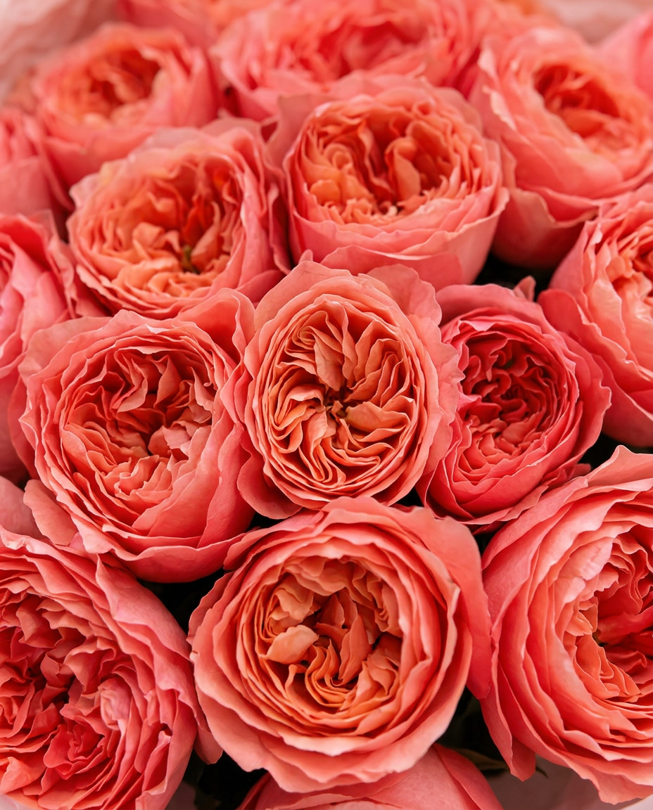One Dozen Garden Roses Bouquet