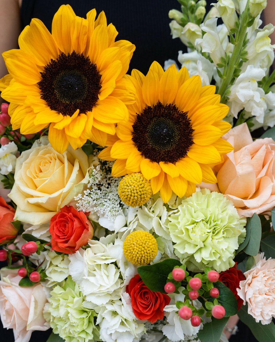 Sunflower & Seasonal Flower Bouquet
